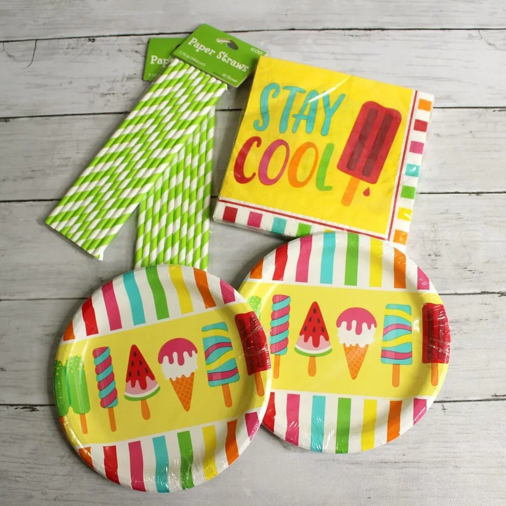 Dessert Paper Plates Napkins Party Supplies All Occasion Birthday